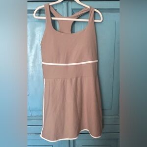 Old Navy Taupe Skort Dress with White Trim